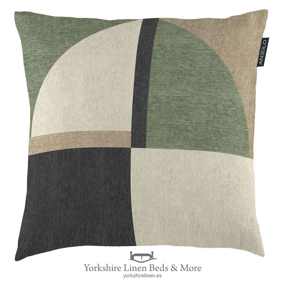 Kubic 39 Cushion, Green - Cushions & Cushion Covers - Yorkshire Linen Beds & More