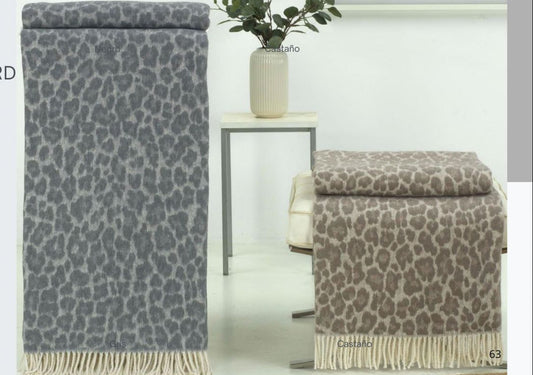Cosy Leopard Cotton Rich Throws OFFER- Assorted colours