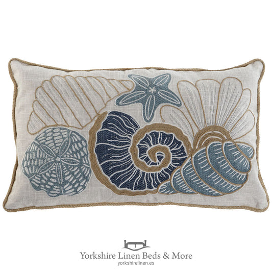 Life on the Beach Cushion Range, Conch & Starfish - Cushions & Cushion Covers - Yorkshire Linen Beds & More