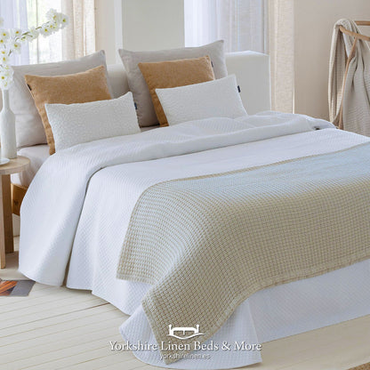 Lisbon Cotton Bed Runner & Cushions, Assorted Colours - Bed Runners - Yorkshire Linen Beds & More