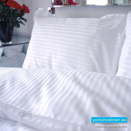 Luxury 220 Thread Count Sateen Stripe Duvet Cover - Yorkshire Linen Warehouse Mijas Marbella P02