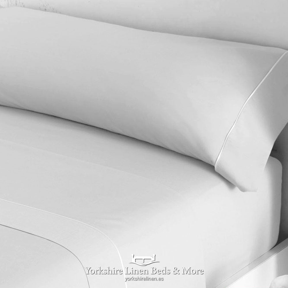 Luxury Sateen Bed Linen Silver 300TC Pillowcases Fitted Sheet Flat Sheets - Yorkshire Linen Beds & More