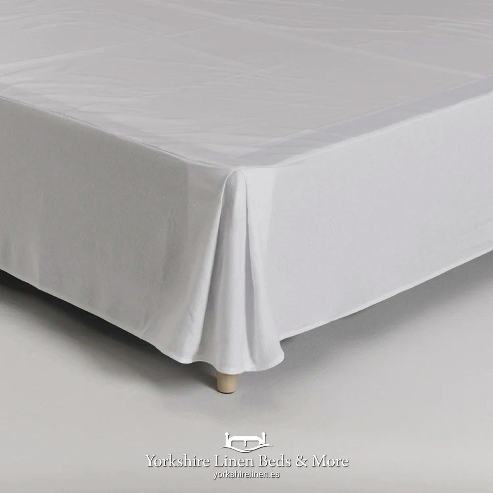 Luxury 30cm Base Valance, White - Valances & Bedskirts - Yorkshire Linen Beds & More, Mijas Costa, Spain.