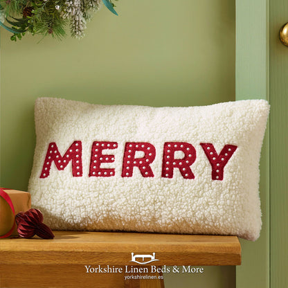 MERRY Boucle Filled Cushion - Cushions & Cushion Covers - Yorkshire Linen Beds & More, Mijas Costa, Spain