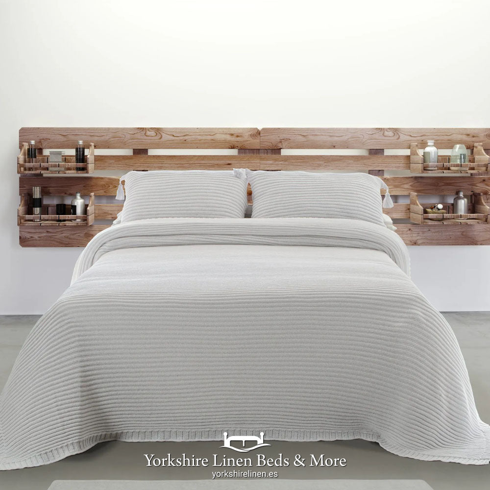 Marbella 100% Cotton Bedspreads, White - Bedspreads & Throws - Yorkshire Linen Beds & More