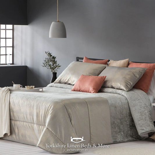 Martel Beige Bedspread - Bedspreads & Throws - Yorkshire Linen Beds & More