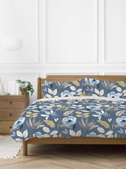 Mina Floral Duvet Set, Blue
