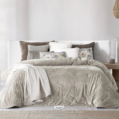 Mirabel Luxury Bedspreads, Taupe - Bedspreads & Runners - Yorkshire Linen Beds & More