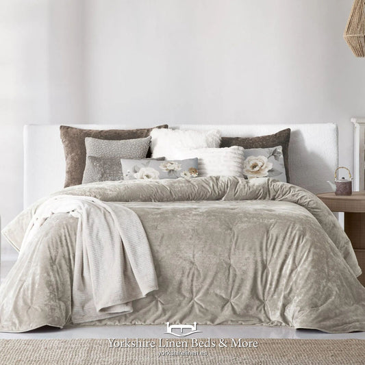 Mirabel Luxury Bedspreads, Taupe - Bedspreads & Runners - Yorkshire Linen Beds & More
