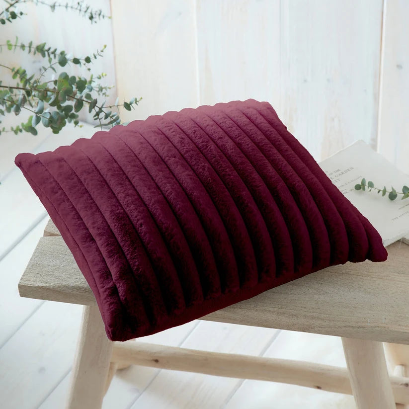 Morris Burgundy Cushion & Throw