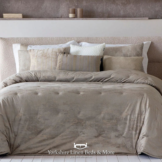 Mylene Luxury Bedspread, Taupe - Bedspreads & Runners - Yorkshire Linen Beds & More