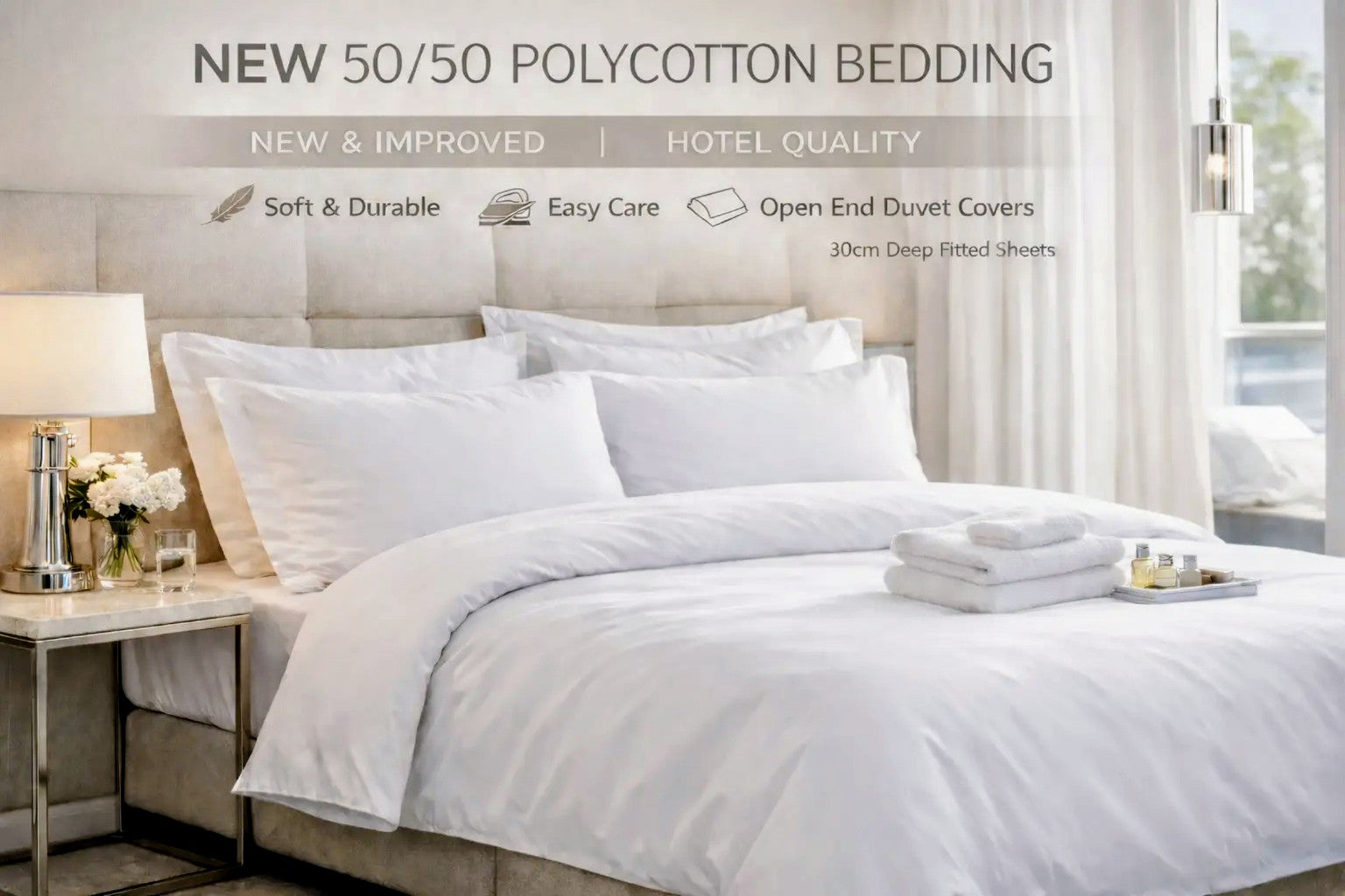 SHOP ALL New Improved Poly-Cotton Bedding Range