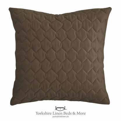 Naroa Luxury Cushion Cover, Chocolate - Cushions & Cushion Covers - Yorkshire Linen Beds & More, Mijas Costa, Spain
