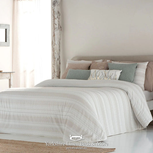Nature Bedspread, Beige - Bedspreads & Runners - Yorkshire Linen Beds & More