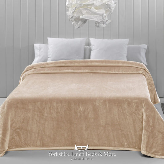 New Alaska Luxury Throw, Camel - Bedspreads & Throws - Yorkshire Linen Beds & More