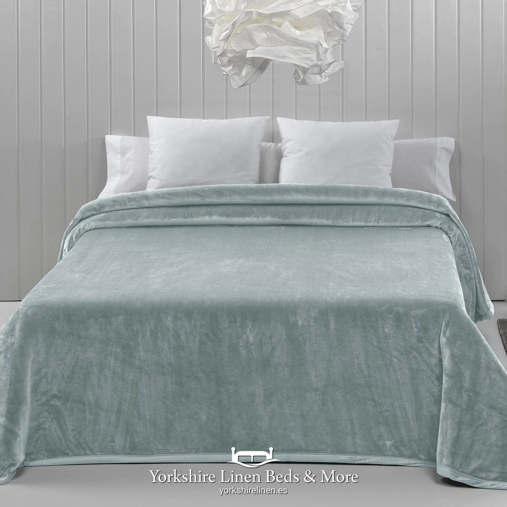 New Alaska Luxury Throw, Duck Egg - Bedspreads & Throws - Yorkshire Linen Beds & More