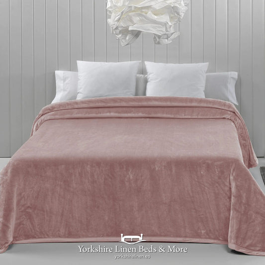 New Alaska Luxury Throw, Pink - Bedspreads & Throws - Yorkshire Linen Beds & More
