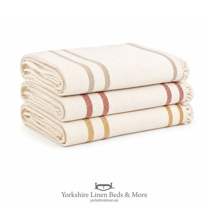 New England Stripe Cotton Throws, All - Bedspreads, Throws & Runners - Yorkshire Linen Beds & More, Mijas, Spain