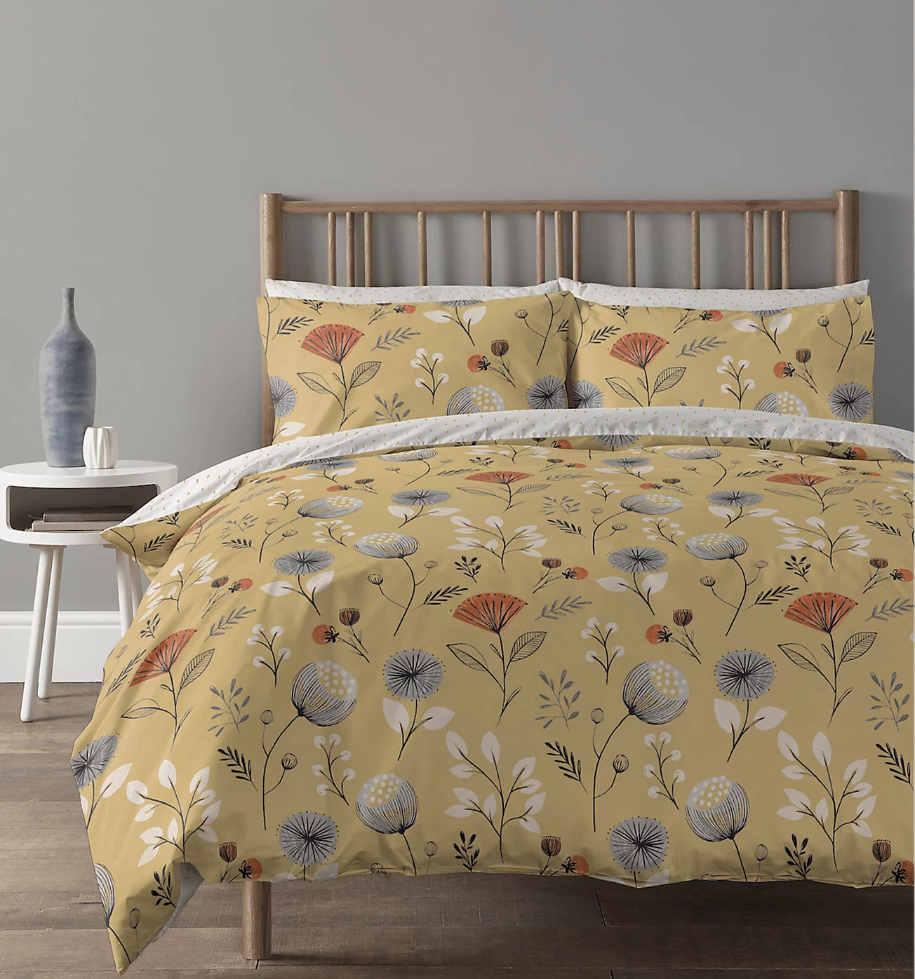 Olga Floral Duvet Duvet Sets, Yellow SINGLES 10 €