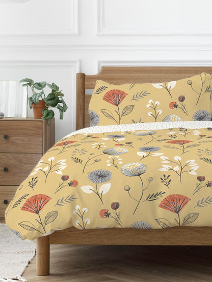 Olga Floral Duvet Duvet Sets, Yellow