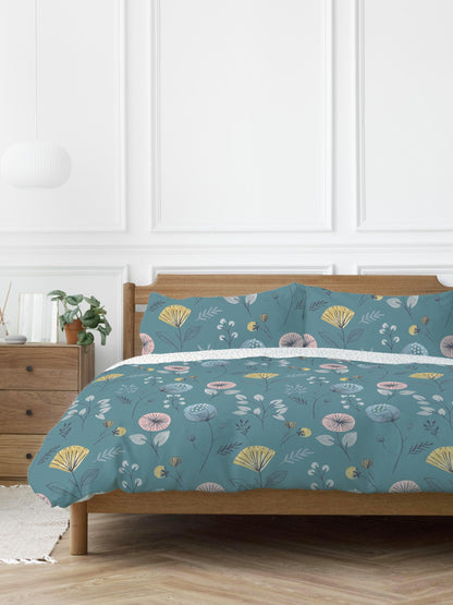 Olga Floral Duvet Duvet Sets, Teal