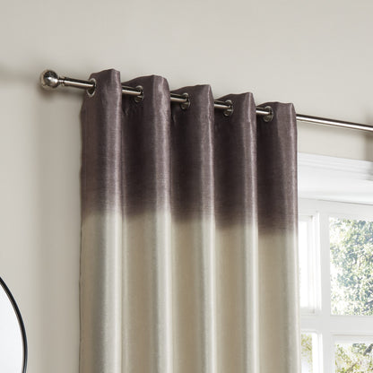 Stratus Ombre Ring Top Curtains, Chocolate FINAL CLEARNACE PRICE