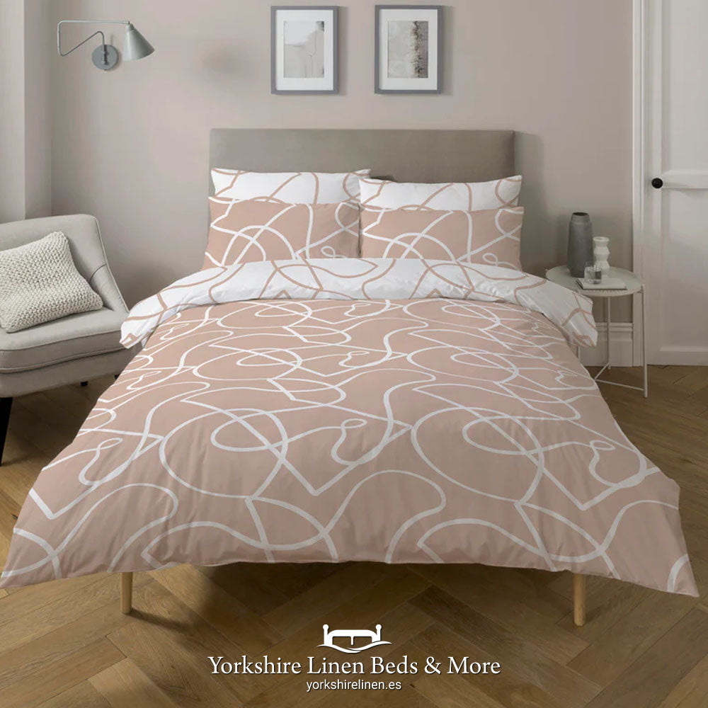 Pablo Abstract Duvet Set - Clay  SINGLES & SUPERKING