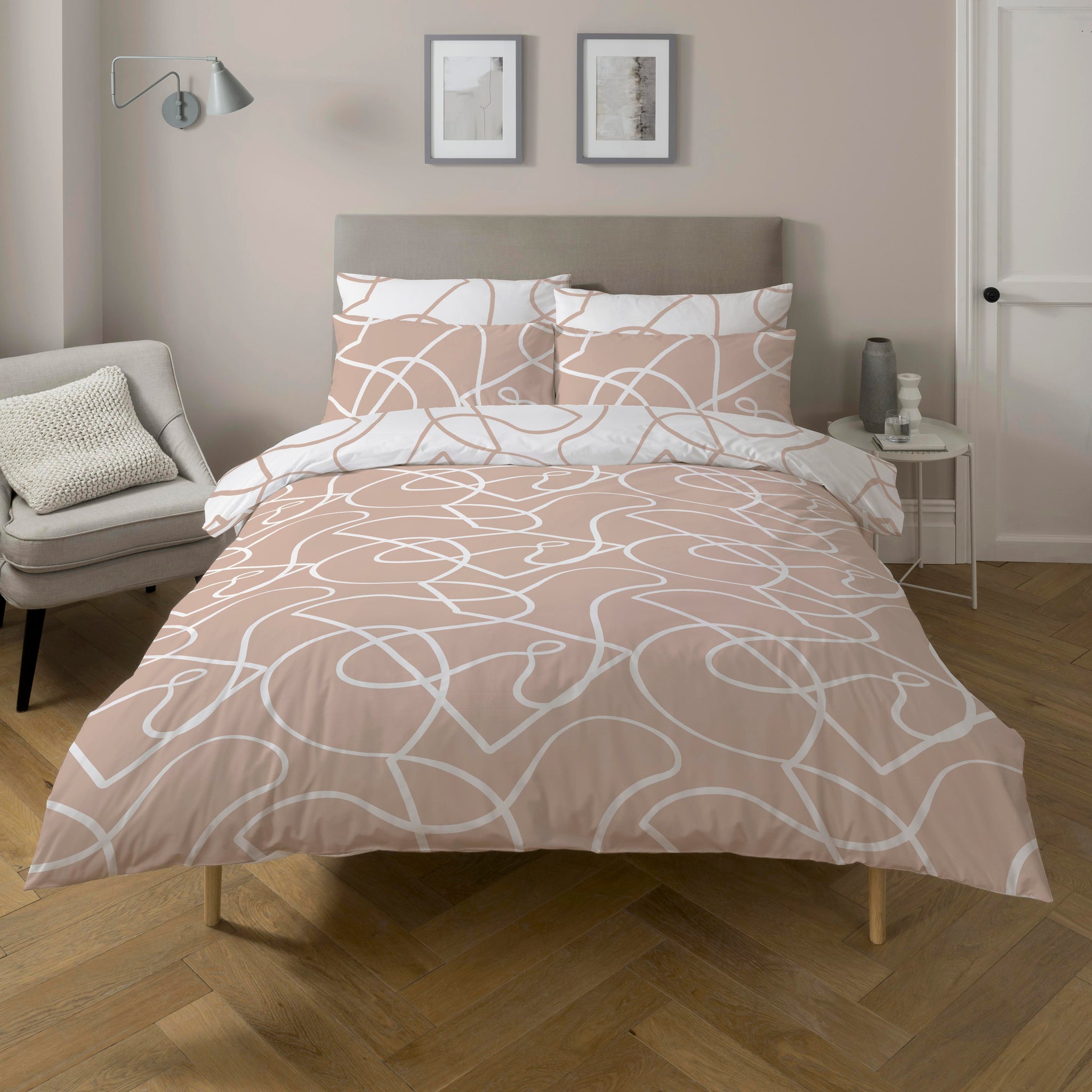 Pablo Abstract Duvet Set - Clay  SINGLES & SUPERKING