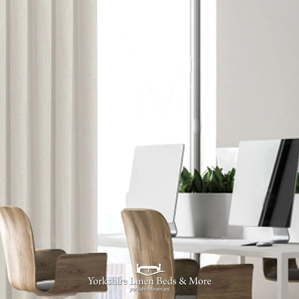 Palma Light Weight Tape Top Curtain Panels, Natural - Curtains & Voiles - Yorkshire Linen Beds & More