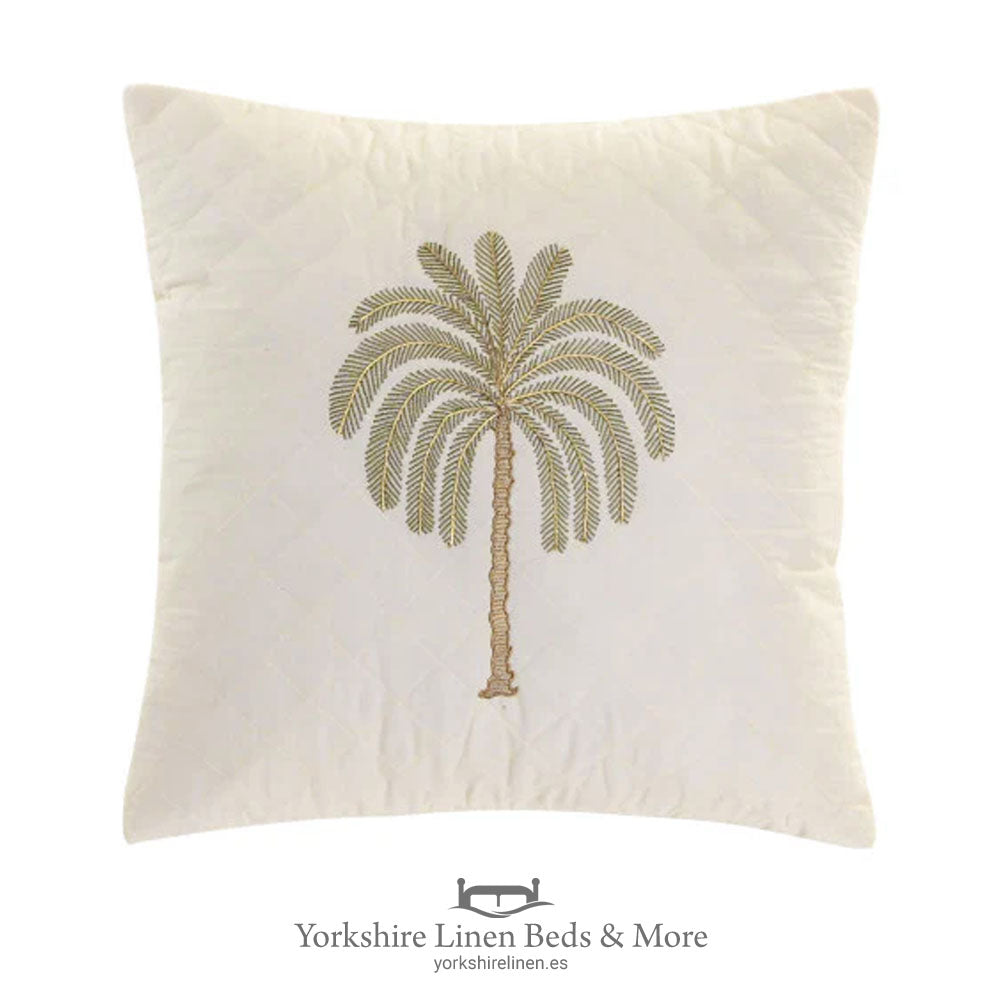 Palms Hand Embroidered Cotton Cushion Collection