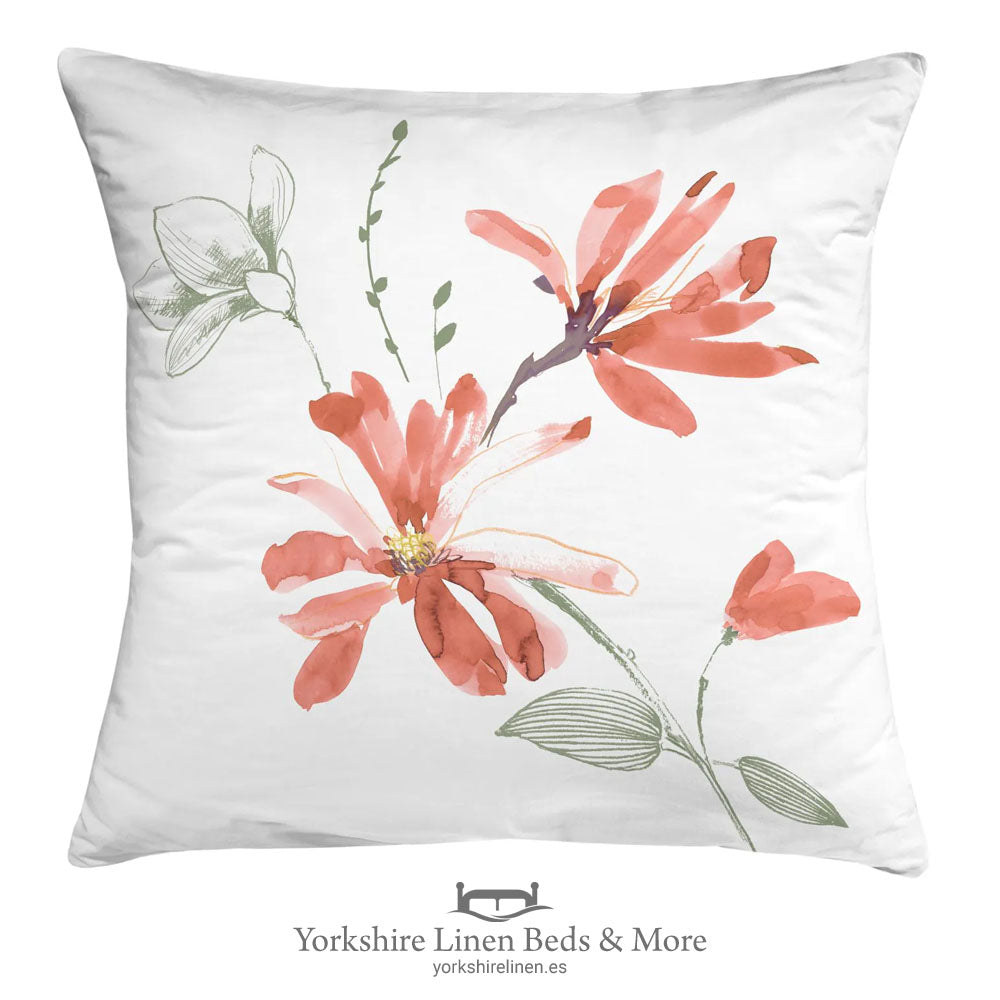 Patty Velvet Cushion, Coral - Cushions & Cushion Covers - Yorkshire Linen Beds & More