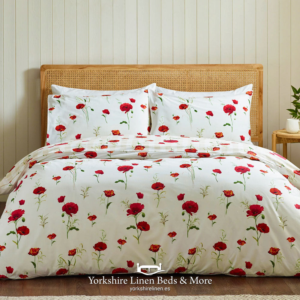 Poppy Reversible Duvet Set - Duvet Covers & Sets - Yorkshire Linen Beds & More, Mijas, Spain