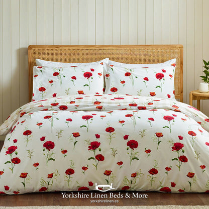 Poppy Reversible Duvet Set - Duvet Covers & Sets - Yorkshire Linen Beds & More, Mijas, Spain