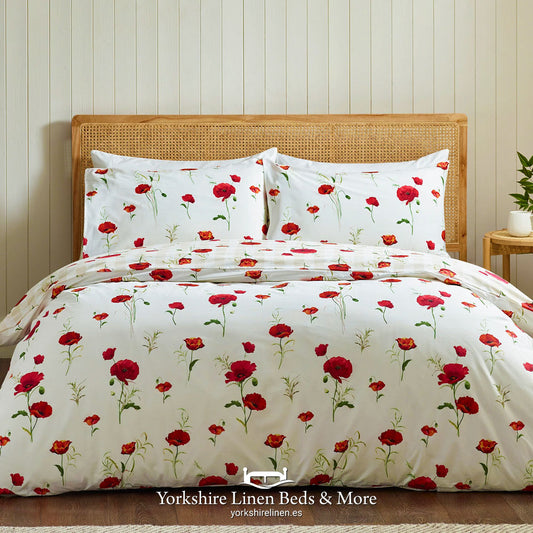 Poppy Reversible Duvet Set - Duvet Covers & Sets - Yorkshire Linen Beds & More, Mijas, Spain