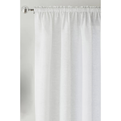 Ronda Slot Type Linen Style Voile Panels- White