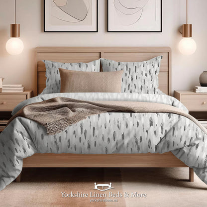 Rain Duvet Set, Grey - Duvet Covers & Sets - Yorkshire Linen Beds & More