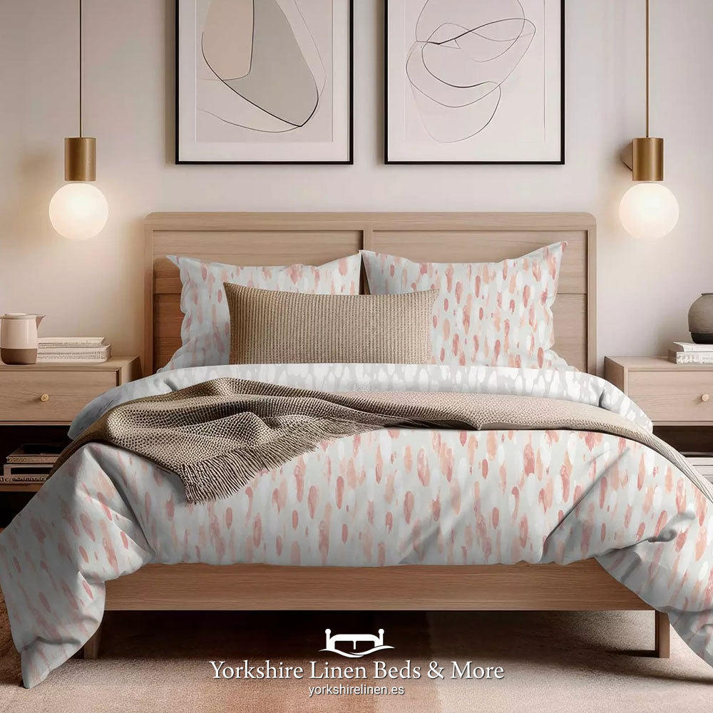 Rain Duvet Set, Tea Rose - Duvet Covers & Sets - Yorkshire Linen Beds & More