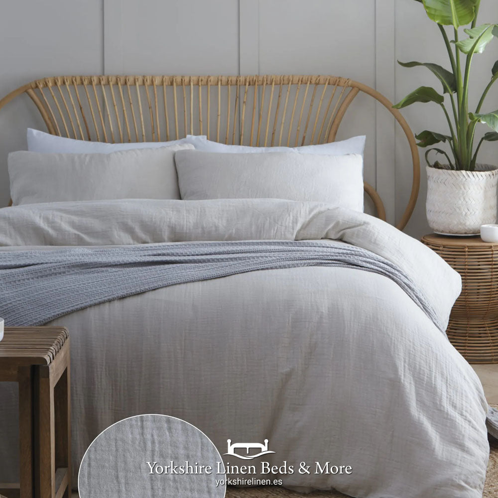 Relax Linen-Look 100% Cotton Duvet Sets, Natural - Duvet Covers & Sets - Yorkshire Linen Beds & More