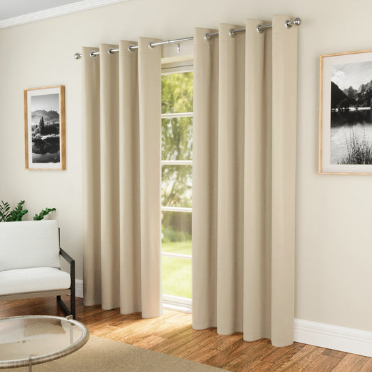 Super Value Ringtop Curtains - Natural