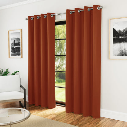 Super Value Ringtop Curtains - Orange