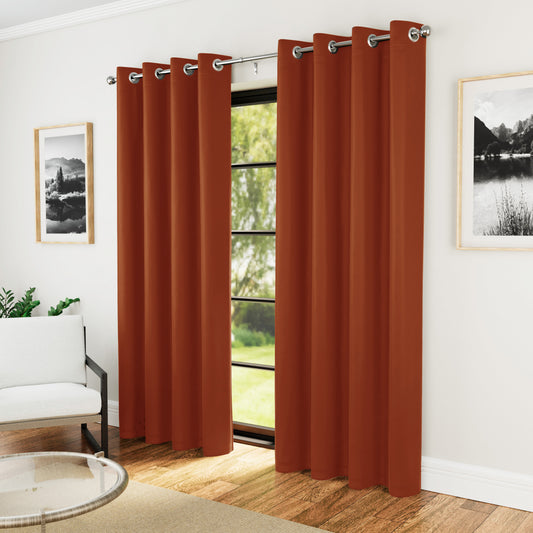 Super Value Ringtop Curtains - Orange