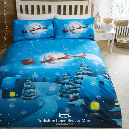Santas Glow in the Dark Christmas Duvet Set