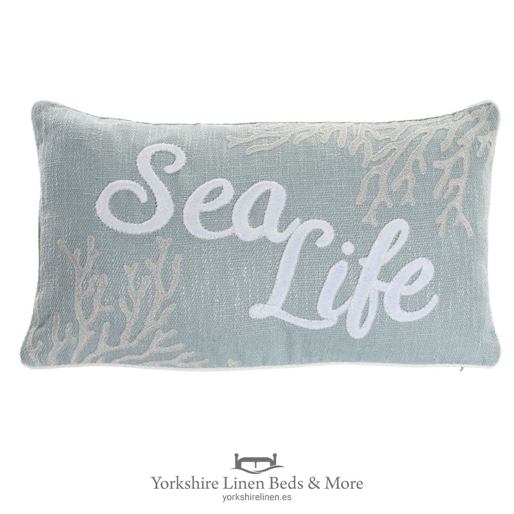 Sea Life Complete Cushion, Blue - Cushions & Cushion Covers - Yorkshire Linen Beds & More