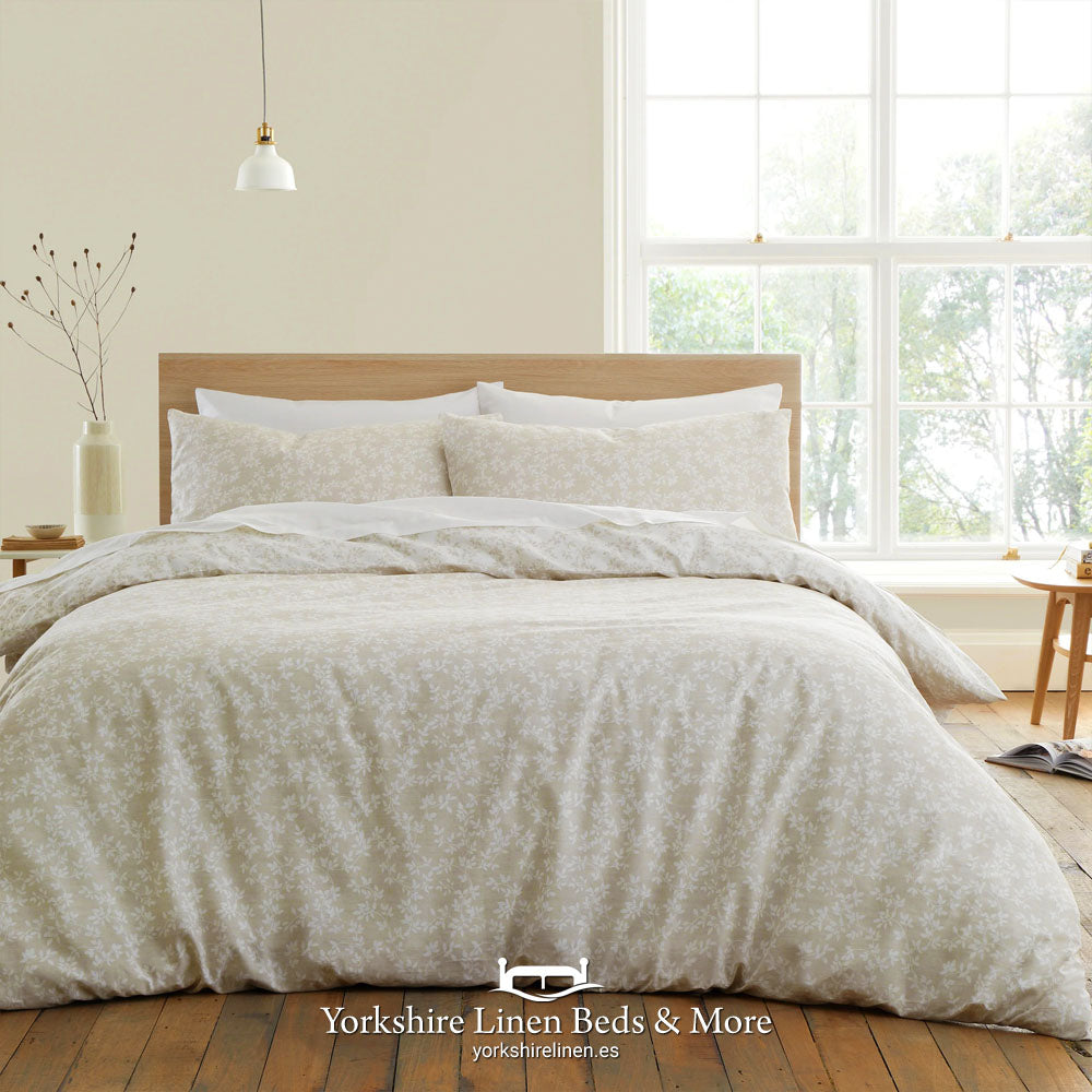 Shadow Leaves 100 % Cotton Duvet Sets- Natural