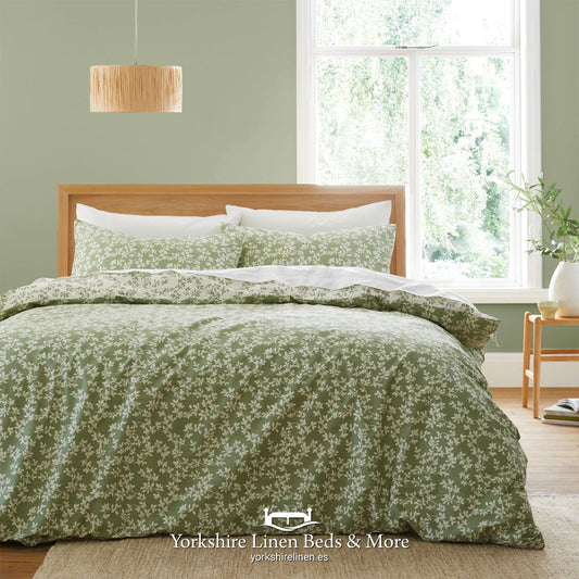 Shadow Leaves 100 % Cotton Duvet Sets- Green