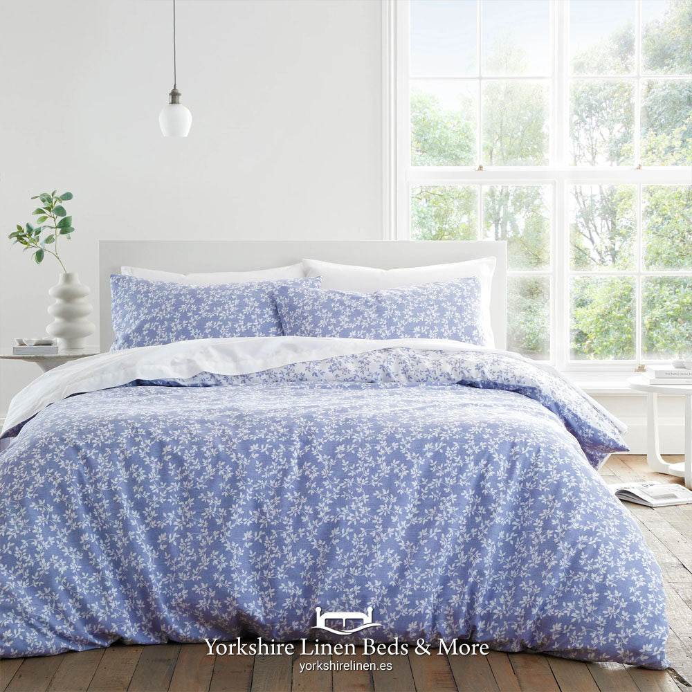 Shadow Leaves 100 % Cotton Duvet Sets- Blue