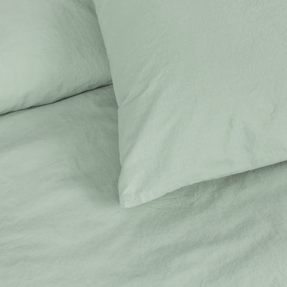 Stonewashed 200 TC Cotton Duvet Sets- Green