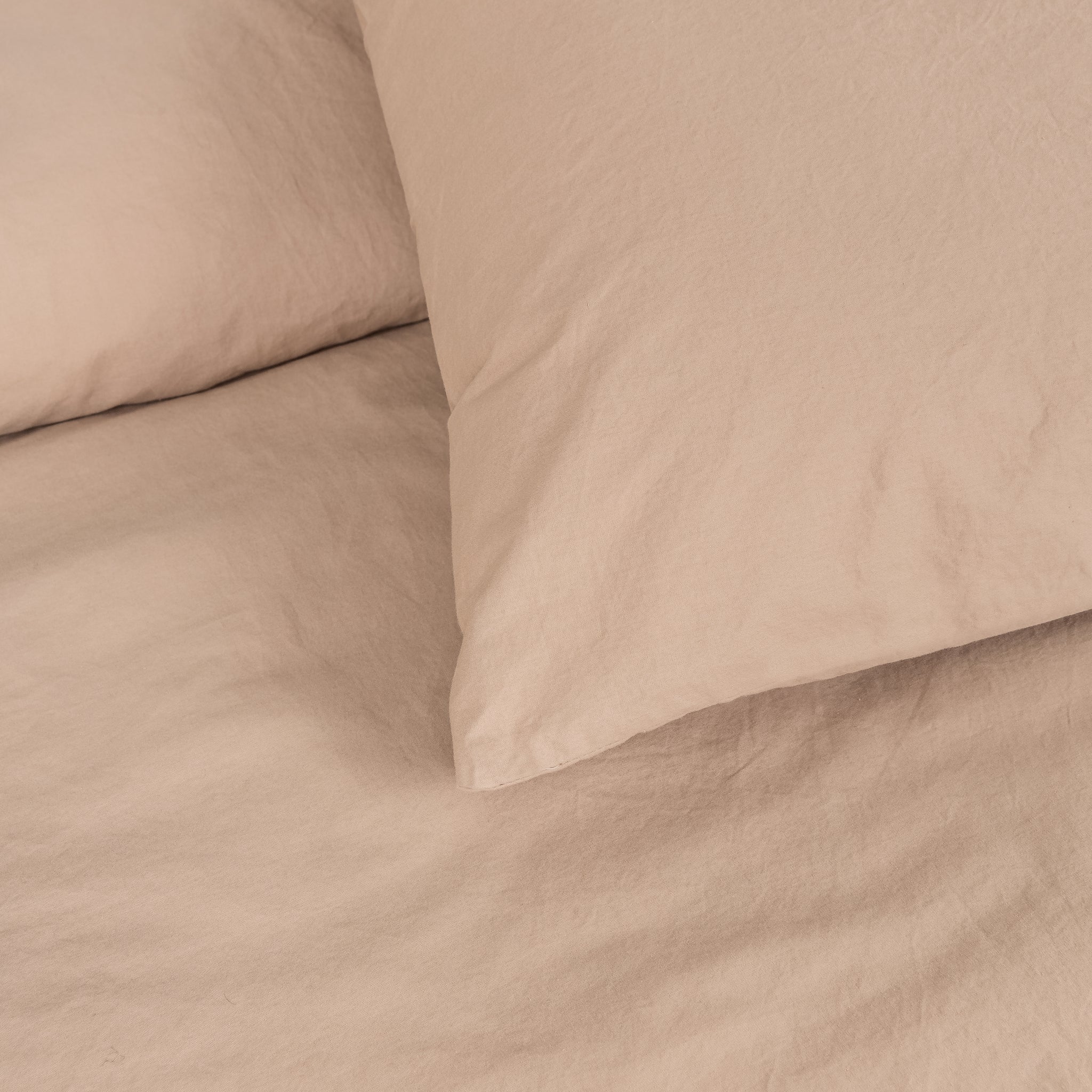 Stonewashed 200 TC Cotton Duvet Sets Taupe