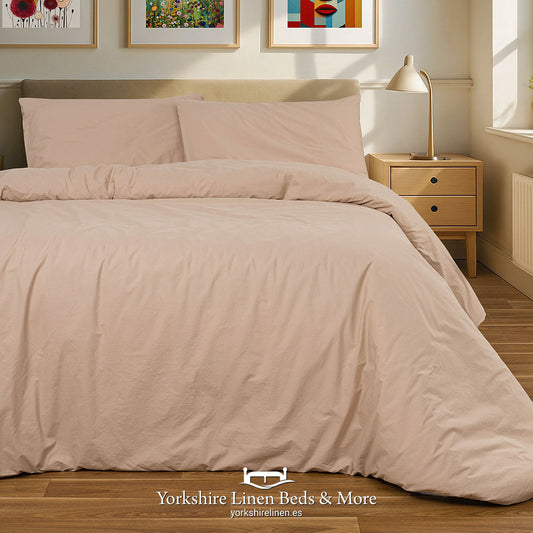 Stonewashed 200 TC Cotton Duvet Sets Taupe