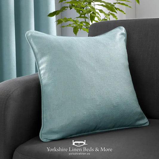 Stratus Faux Silk Cushions, Duck Egg - Cushions & Cushion Covers - Yorkshire Linen Beds & More